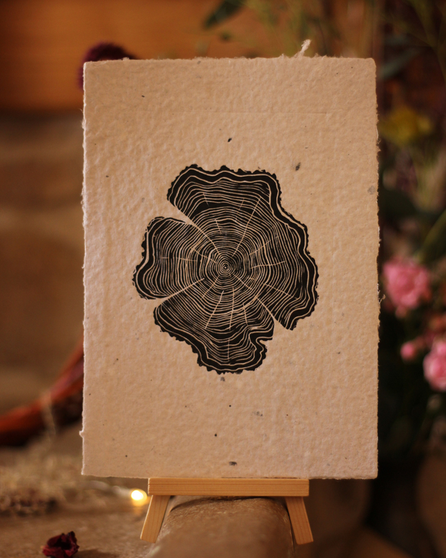 Illustration « Empreinte » - Noir - A5