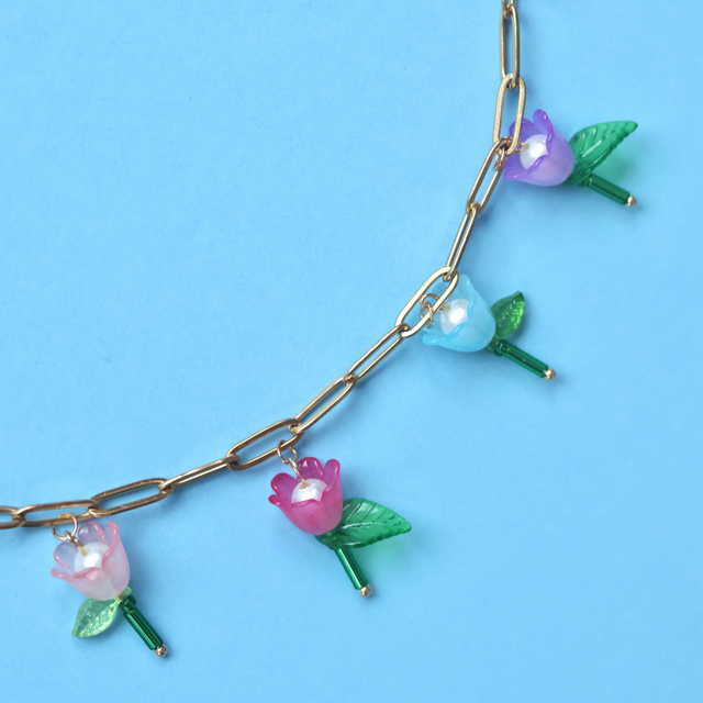 Collier Tulipes Nacrées