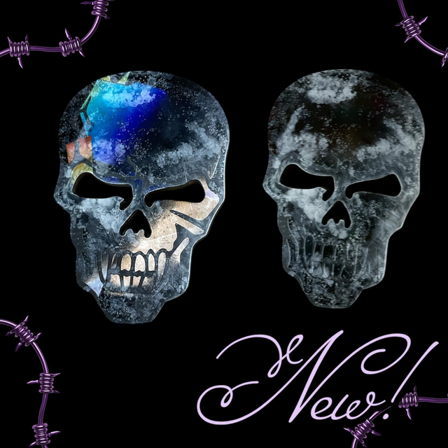MAGNET skull en resine époxy  68mm X 42mm