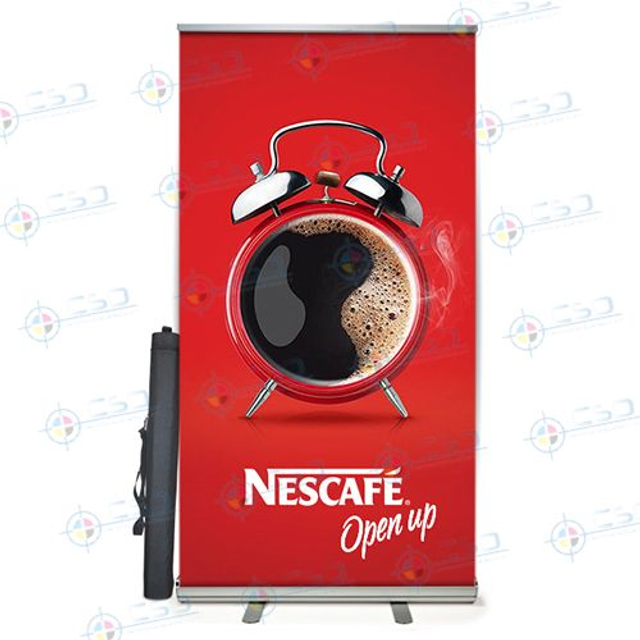 Roll Up pronti in quattro giorni, stampa monofacciale in quadricromia CMYK (prezzo con IVA)