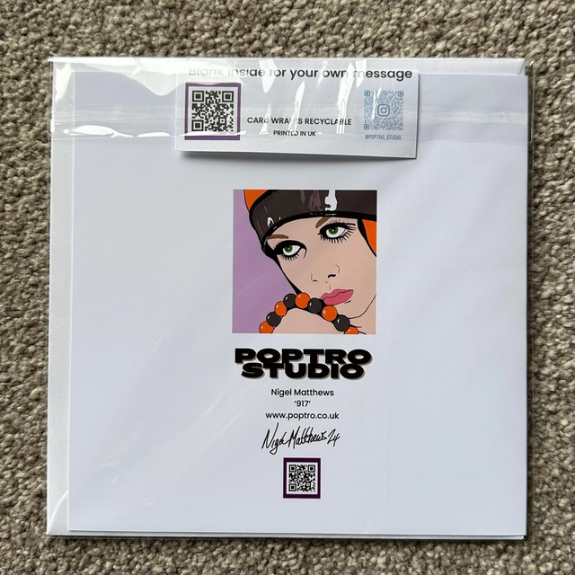 Porsche 917 Pop Art Greeting Card - Retro Race Car Lover's Gift, Vibrant Art Print, Unique Stationery for Auto Fans & Collectors