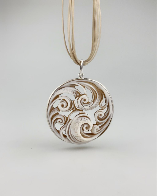 Pendente Onde Del mare Cammeo