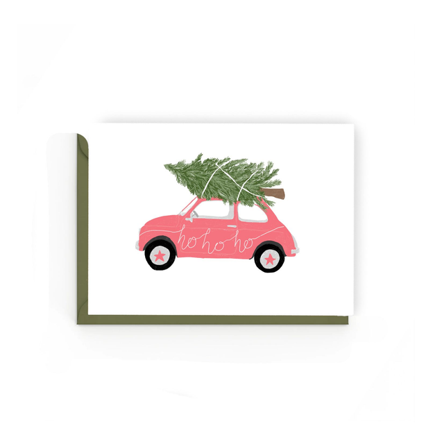 Ho Ho Ho - Illustrated Christmas Card 