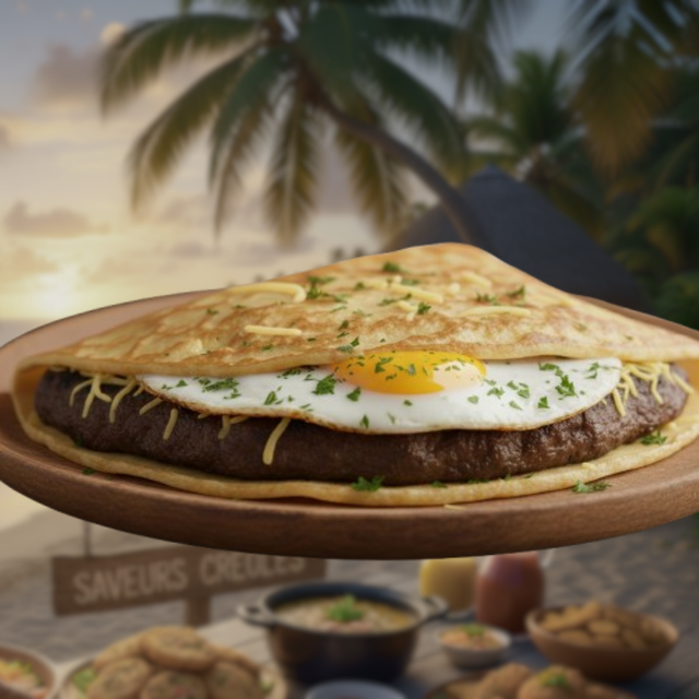 Crêpe C7 : Œuf, Steak, Fromage