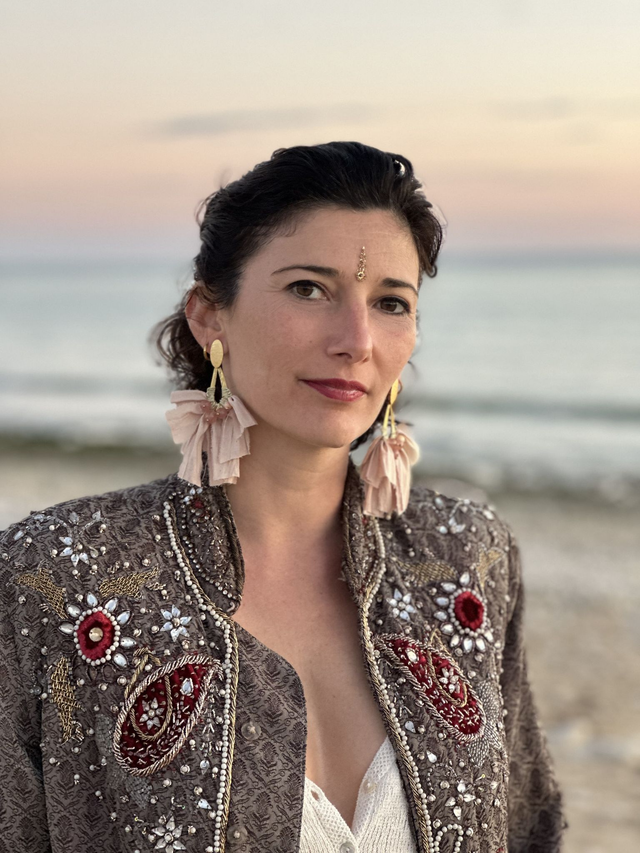 Boucles d&#039;oreilles &quot;pivoines&quot; couleur vieux rose