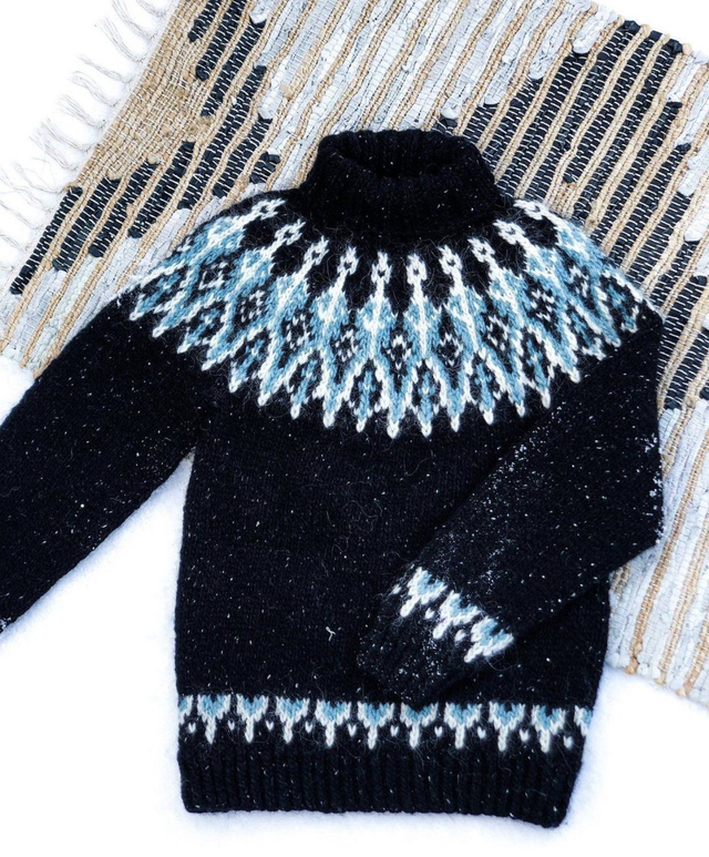 Tusseladd Polar Sweater Kit - Col 02 (Black Tweed) - Wool &amp; Pattern - Linka Neumann