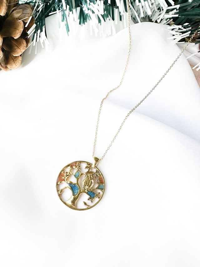 Collier Miranda | Bleu et ambré