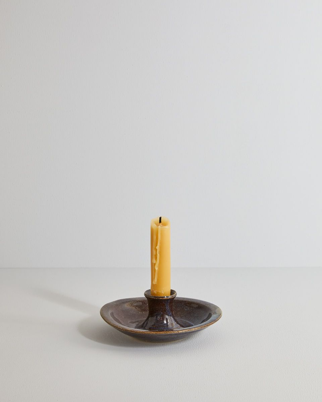 Candle stick holder in blue mist