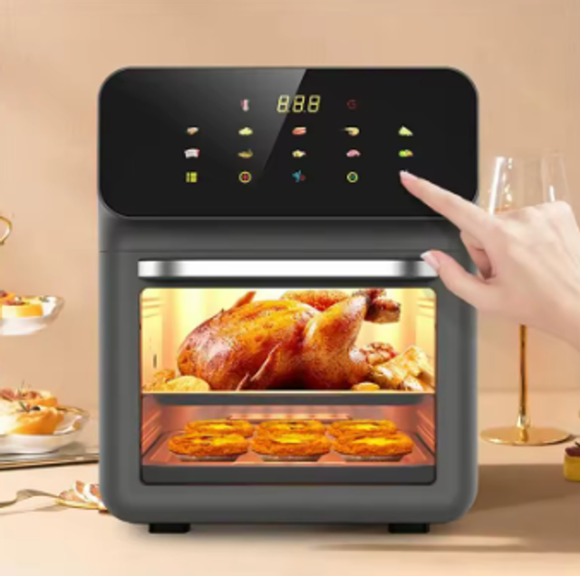 Air Fryer / Heteluchtfriteuse RVS met 10 liter inhoud 1350 Watt