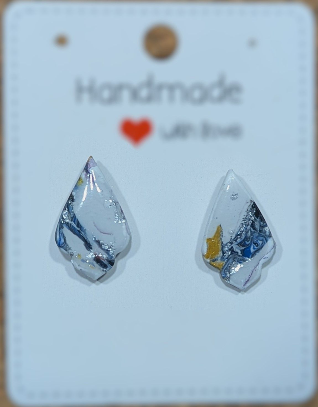 Boucles d'oreilles marbré 