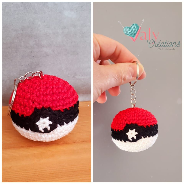 Porte clé "POKEBALL" ( sur commande)