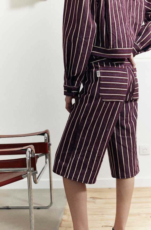 Gaïa, bermuda à rayures 