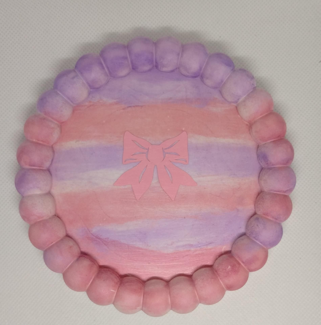 Vide poche en aquaresine aux courses pastel 