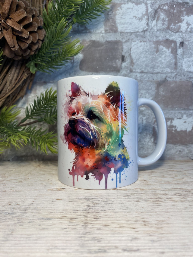 Watercolour Cairn Terrier Gift Mug/Coaster Set