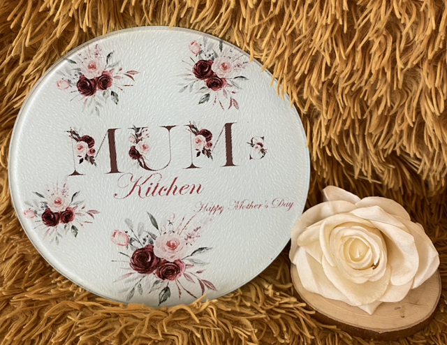 Glass Round Cutting Board 20cm 