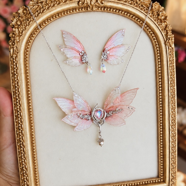 Perle de Rosaline - parure complète argent 
