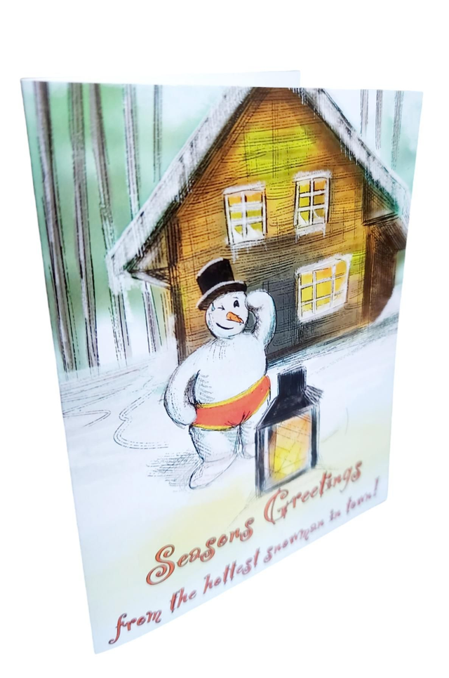 The hottest snowman in town x5 cards C6