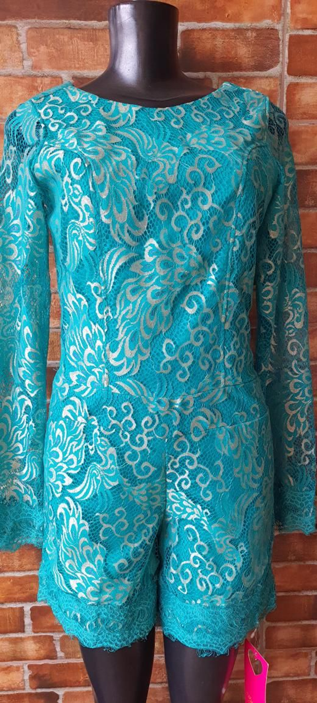 Macaquinho VERDE de RENDA T/G