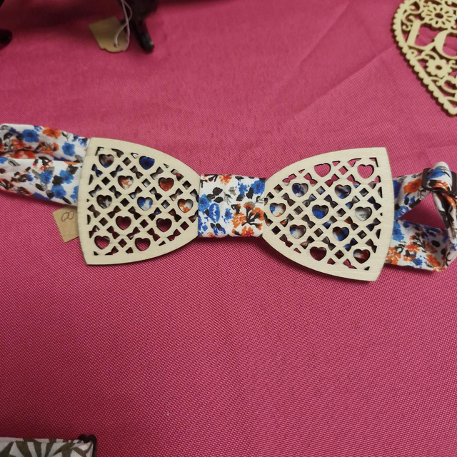 ✨ Nœuds papillon artisanaux bois &amp; coton – Fabrication auvergnate ✨