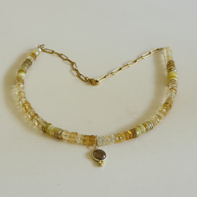 Collier Heishis White Heaven