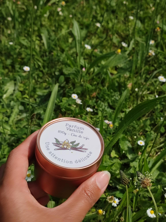 Bougie parfumée vanille 100g