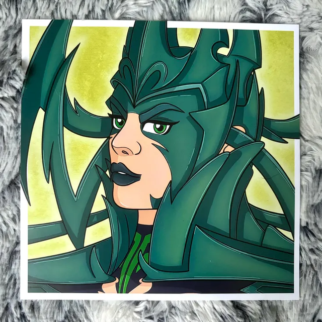 Hela Rivals Square Portrait Print