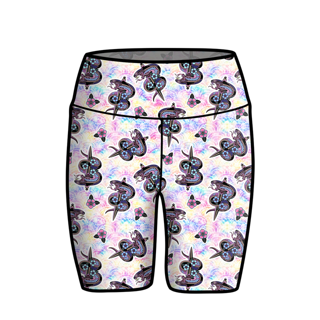 Dreamweaver 'Snake Tattoo' Biker Shorts