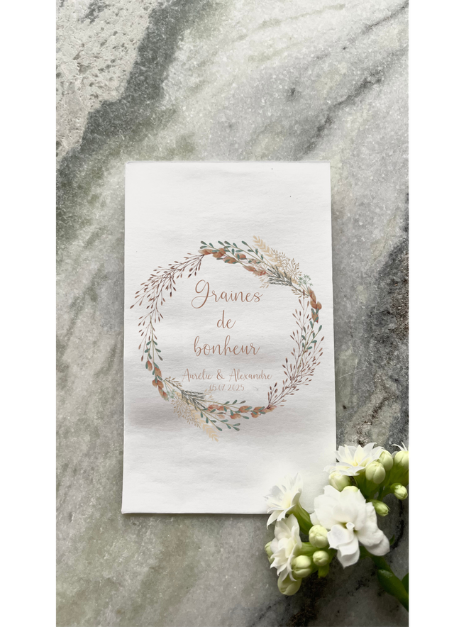 Sachet de graines &quot;Amandine&quot; - Personnalisable