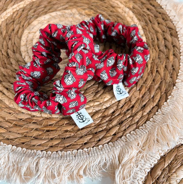 Chouchou Dentelle rouge