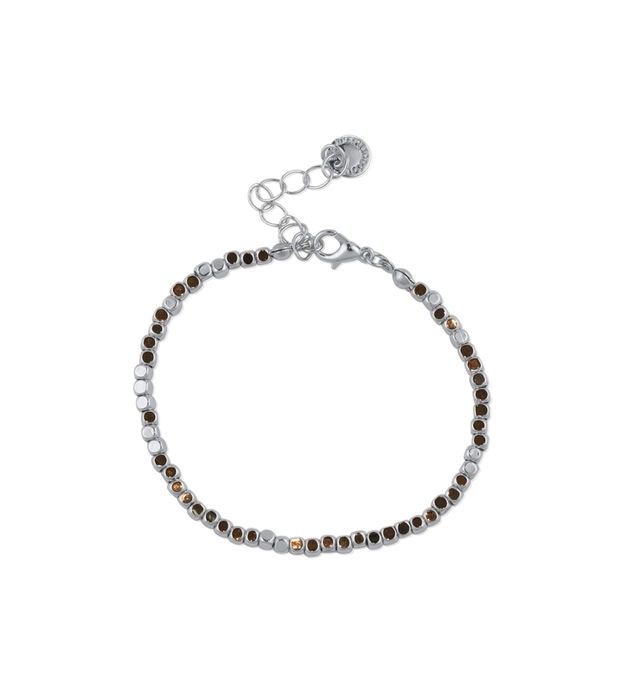 Silver Dainty Beaded Bracelet