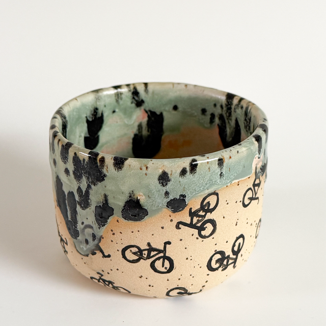 Gobelet large - vélos et cœurs 