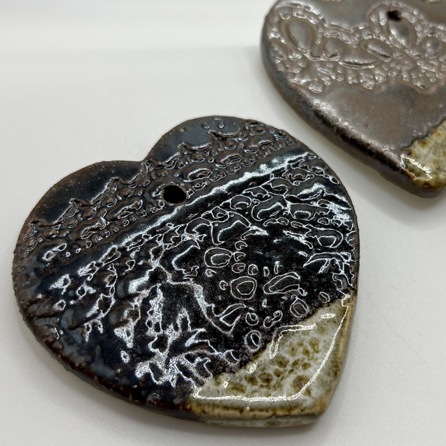 Cœur décoratif en grès