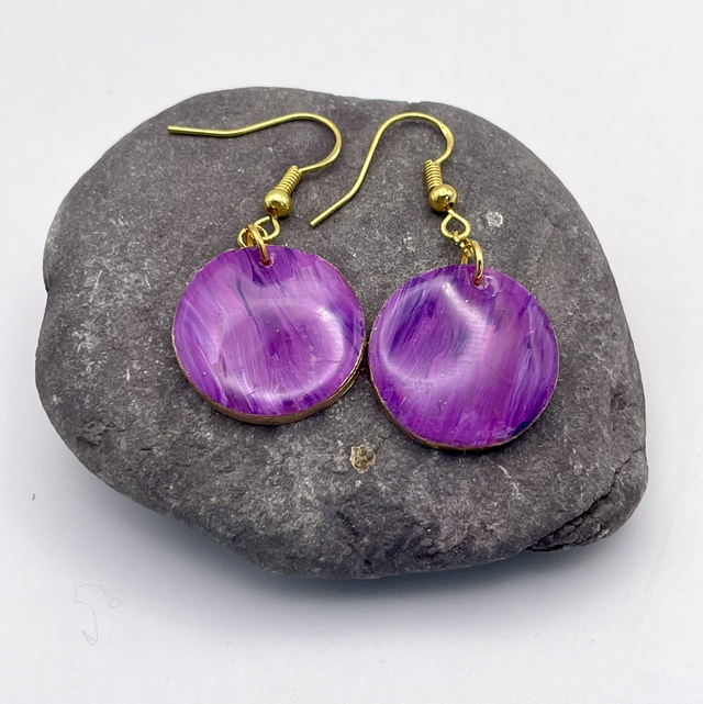 Amethyst circle drops