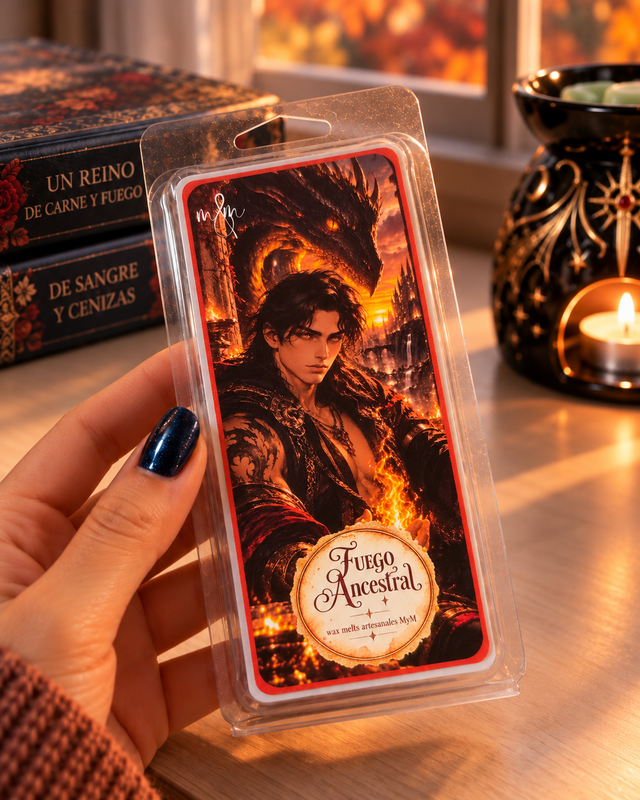 Fuego Ancestral | Wax melt artesanal con aroma a bosque dulce