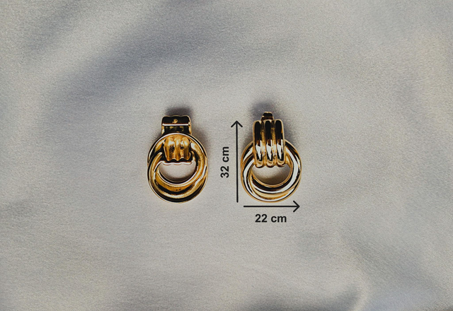 Boucles d'oreilles Anneaux entrelacés en argenté ou doré