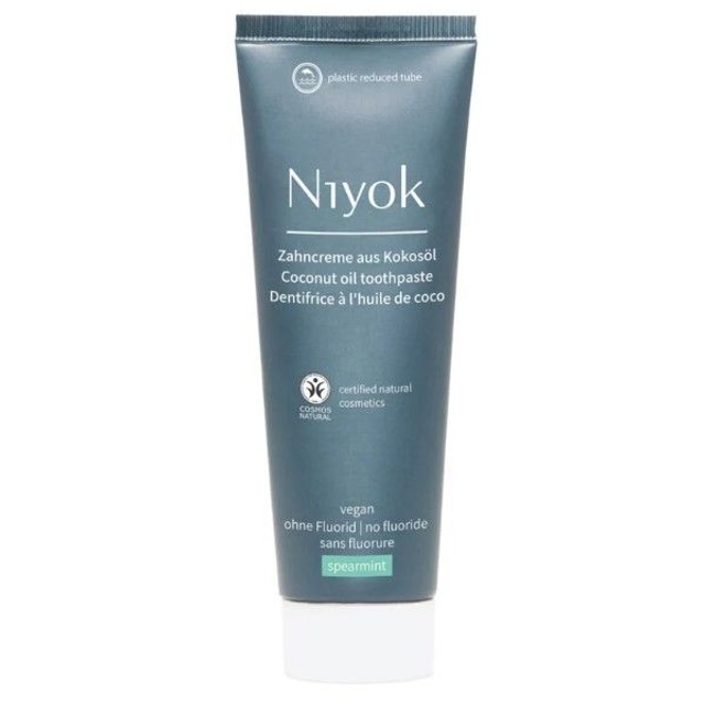 Niyok Zahncreme mit Bio-Kokosöl Spearmint, 75ml Tube