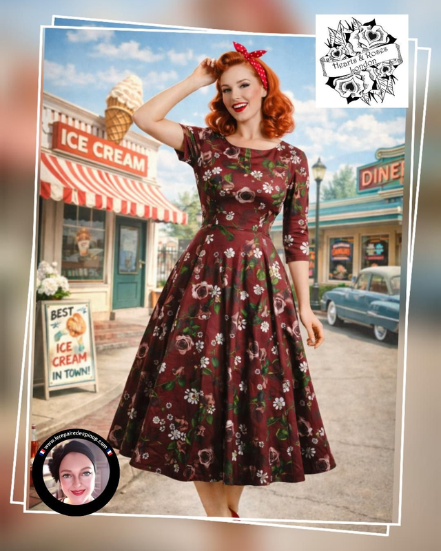 Robe Hearts &amp; Roses Francis Floral Swing T44/48