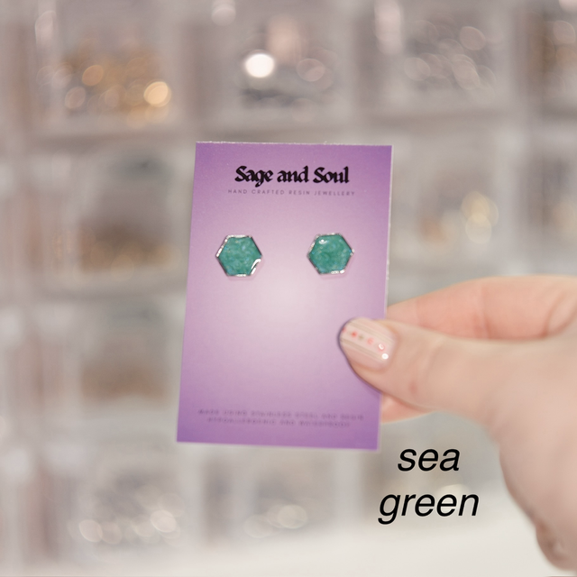 Sale - Hexagon Studs