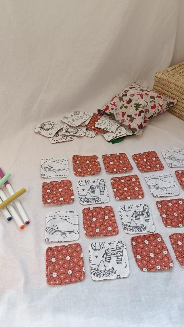 Jeu de mémory à colorier 