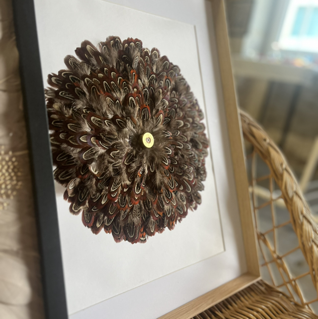 Cadre Jujuhat plumes de faisan soldé 