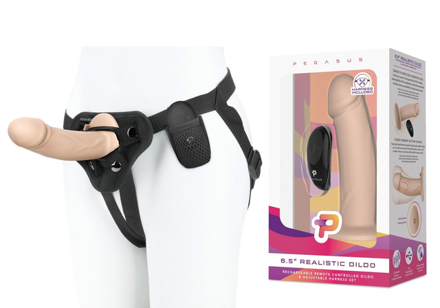 PEGASUS 6,5' Realistic Dildo &amp; Harness Set