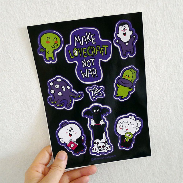 Sticker Sheet - Make Lovecraft, not war