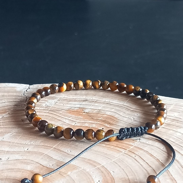 Bracelet ajustable en Oeil de tigre