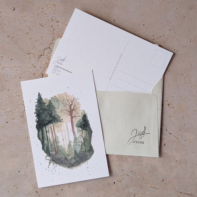 Carte postale - Brocéliande - Forêt