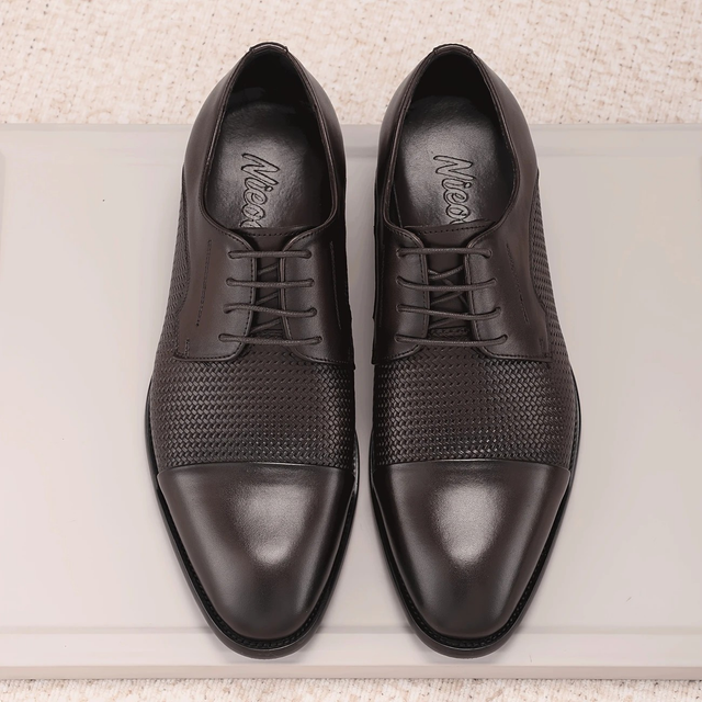 Men's Elegant Black Oxford Dress Shoes