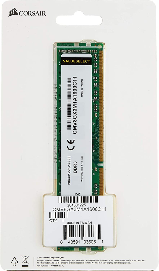 Mémoire - 8 Go - DDR3 - CMV8GX3M1A1600C11- 1600 Mhz 