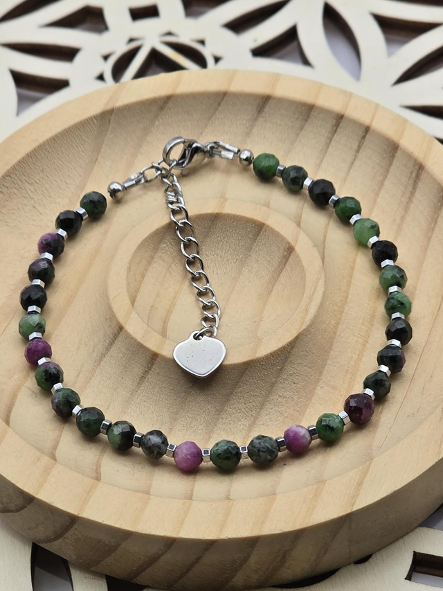 Bracelet Rubis sur Zoïsite 0,4 cm 