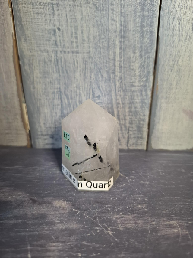 Black Tourmaline in Quartz Tower 