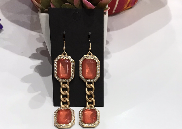 Peach Dangling Earrings - PDE07