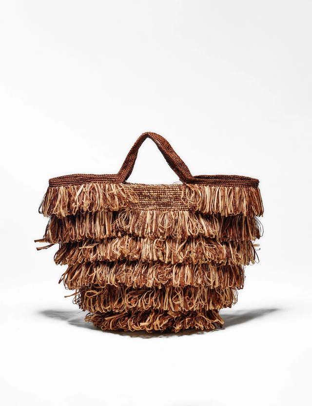 RAVINA, Brown/Raphia naturel